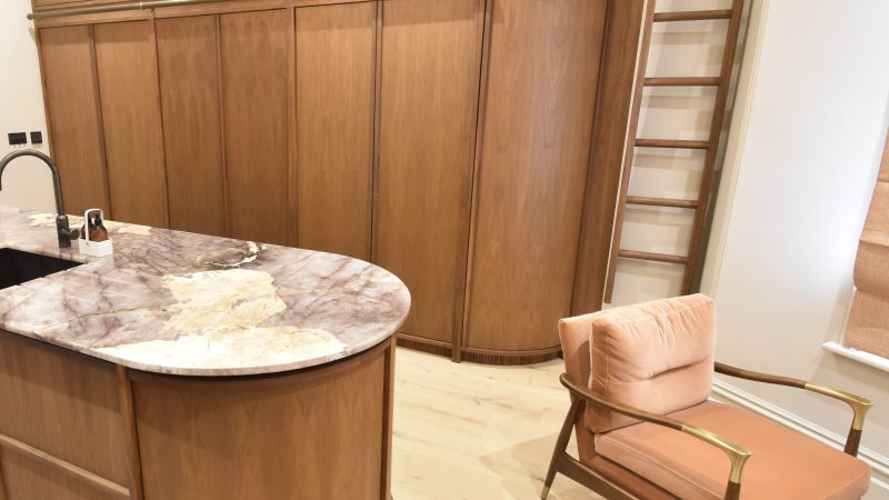 Curved Walnut Kitchen