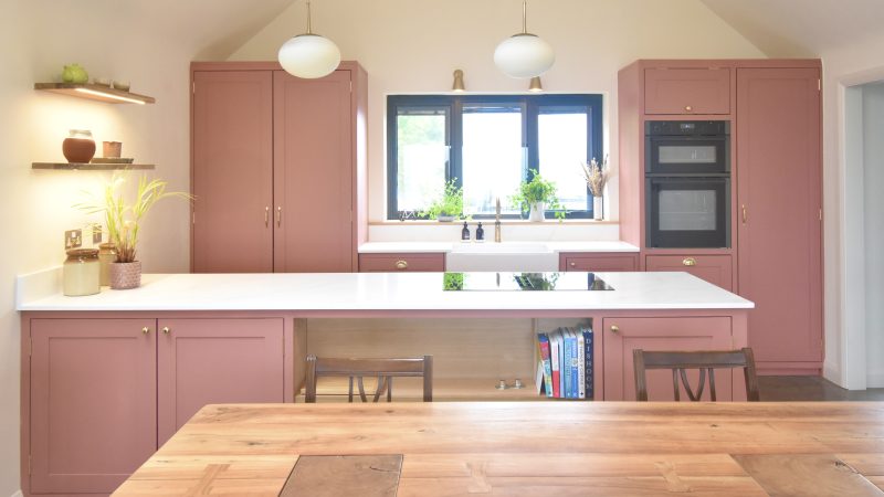Pink Shaker Kitchen